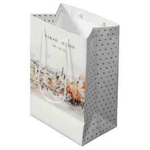 Chic Greenville South Carolina Landscape Wedding Medium Gift Bag