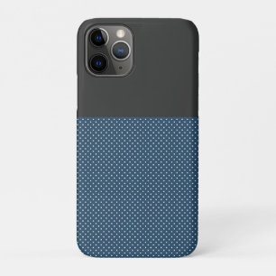 Chic Grey and Blue Dots iPhone 7 Case,Barely There 11 Pro Case