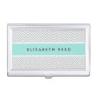 Chic grey chevrons aqua blue personalized