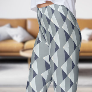 Chic Grey Fade Abstract Leggings