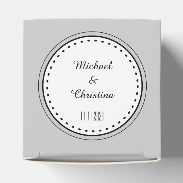 Chic Grey Favor Box (Top)