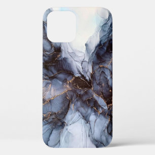 Chic grey navy blue marble      Case-Mate iPhone c 12 Case
