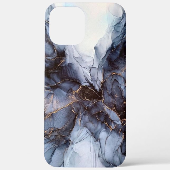 Chic grey navy blue marble      Case-Mate iPhone c Case-Mate iPhone Case (Back)