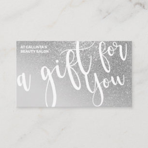 Chic Grey Silver Glitter Gradient Gift Certificate