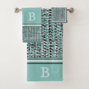 Chic Gris Seafoam Bleu Vert Boucle Motif personnal