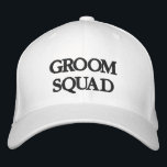 Chic Groom Squad black and white wedding  Embroidered Hat<br><div class="desc">Chic Groom Squad,  Tribe black and white wedding Embroidered Baseball Cap
Available in many colours and options</div>