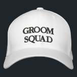 Chic Groom Squad black and white wedding  Embroidered Hat<br><div class="desc">Chic Groom Squad,  Tribe black and white wedding Embroidered Baseball Cap
Available in many colours and options</div>