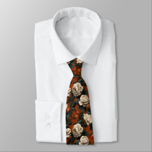 Chic Groomsmen Gift Gardenias Flower Tie