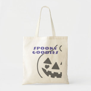 Chic Hand-Drawn Spooky Goodies Halloween Canvas  Tote Bag