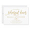 Chic Hand Lettered Gold Wedding Rehearsal Dinner