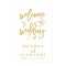 Chic Hand Lettered Gold Wedding Welcome Sign