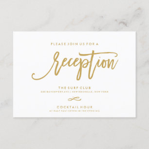 Chic Hand Lettered Reception Accommodations 2-Side Enclosure Card