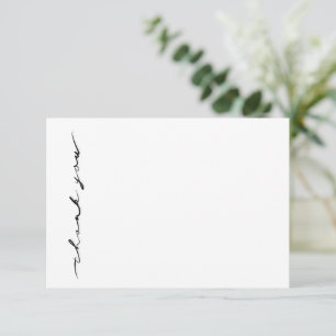 Chic Hand Lettered Script Thank You card