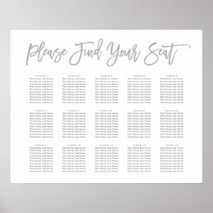 Chic Hand Lettered Seating Chart