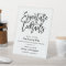 Chic Hand Lettered Signature Cocktails Menu Black