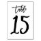 Chic Hand Lettered Table Number Card | Table 15