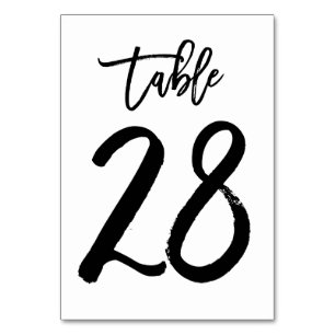 Chic Hand Lettered Table Number Card Table 28