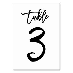 Chic Hand Lettered Table Number Card Table 3