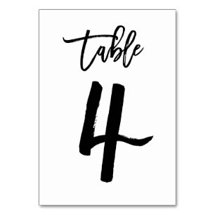 Chic Hand Lettered Table Number Card Table 4