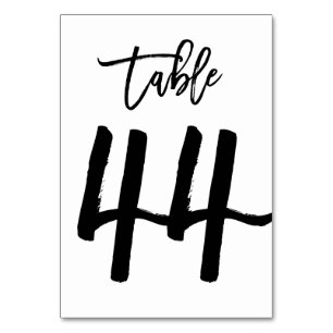 Chic Hand Lettered Table Number Card   Table 44