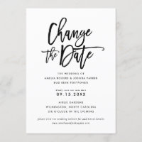 Chic Hand Lettered Wedding | Change The Date