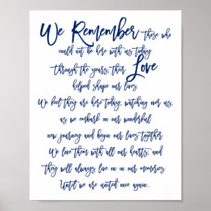 Chic Hand Lettered Wedding Memorial Sign
