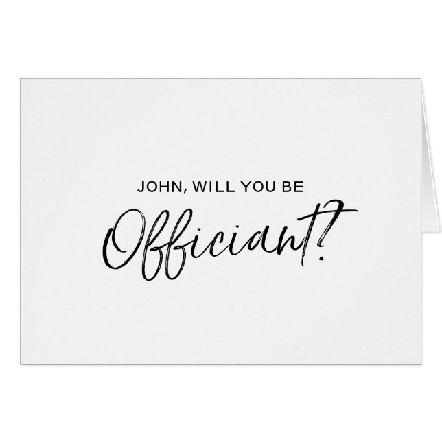 Chic Hand lettered Wedding Officiant Proposal (Front Horizontal)