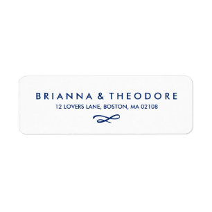 Chic Hand Lettered Wedding Return Address Label