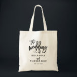 Chic Hand Lettered Wedding Weekend Tote Bag<br><div class="desc">These modern and chic personalized tote bags are great as favours or welcome bags for your wedding.</div>