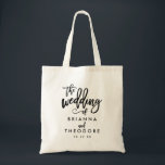 Chic Hand Lettered Wedding Weekend Tote Bag<br><div class="desc">These modern and chic personalized tote bags are great as favours or welcome bags for your wedding.</div>
