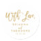 Chic Hand Lettered With Love Favour Label Gold