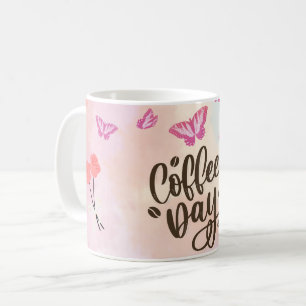 Chic Handlettered Coffee Design Modern Boho "Café" Mug