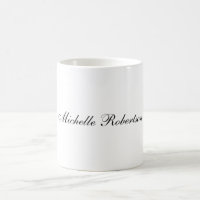Chic Handwriting Black White Plain Minimalist