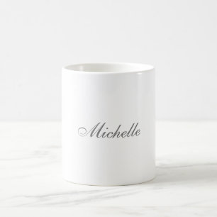 Chic Handwriting Classical Plain Minimalist Coffee Mug