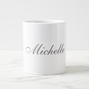 Chic Handwriting Classical Plain Minimalist Large Coffee Mug