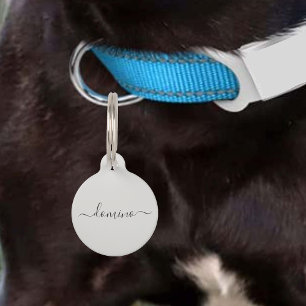 Chic Handwritten Dog Cat Pet Identification ID Tag