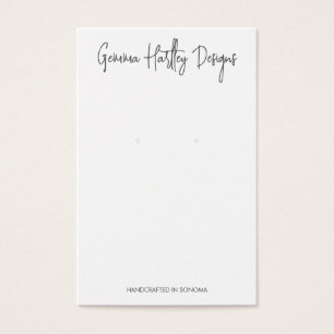 Chic Handwritten Script Earring Display Cards