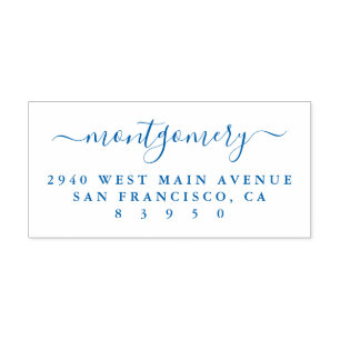 Chic Handwritten Script Family Name Return Address Self-inking Stamp