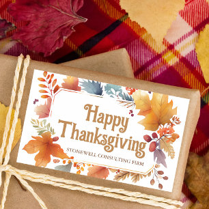 Chic Happy Thanksgiving Customized Company Sticker