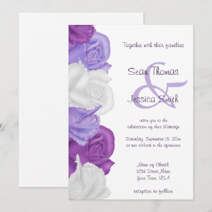 Chic Heirloom Roses Wedding Invitation