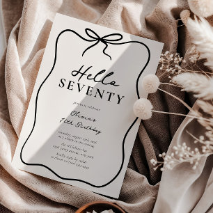 Chic Hello Seventy' 70th Birthday Party Invitation