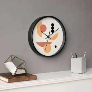 Chic Hip Abstract Industrial Fusion Fine Art Clock