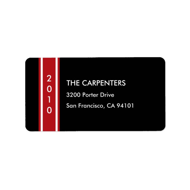 Chic Holiday Band Holiday Address Label (Front)