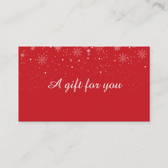 Chic Holiday Business Certificat cadeau Snowflakes (Devant)