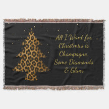 Chic Holiday Leopard Tree Design