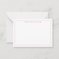 Chic Hot Pink Professional Simple Thin Border