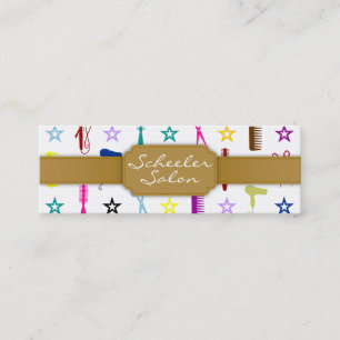 Chic Hues Multicolor - Custom Skinny Bizcard Mini Business Card