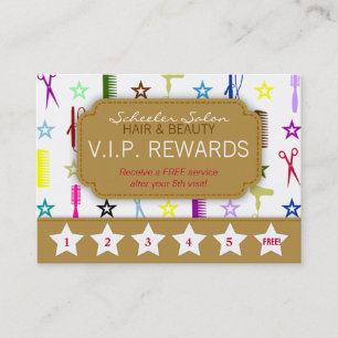 Chic Hues Multicolor Salon Loyalty Rewards Card