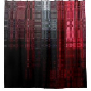 Chic Hues of Black and Burgandy Shower Curtain