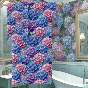 Chic Hydrangeas and Diamonds Towel Set